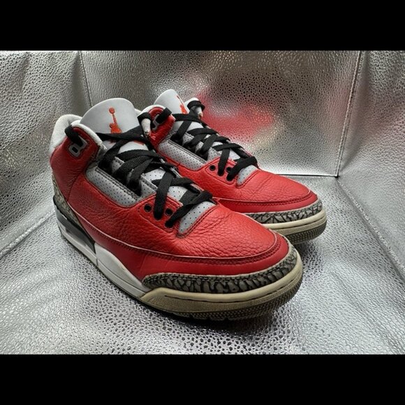 RARE 🚀 Size 8 - Nike Air Jordan 3 Retro SE Red Ck5692-600 Basketball Sneaker - Picture 2 of 12